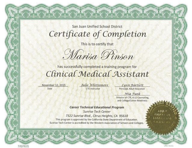 Medical Assistant Certificate