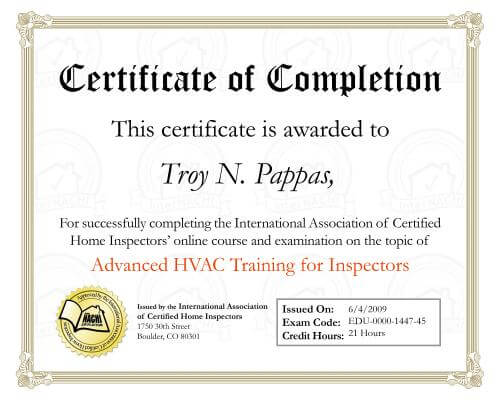 HVAC certification