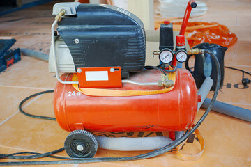 Orange Portable Air Compressor