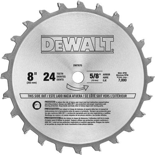 DEWALT DW7670 8-Inch Stacked Dado Blade Set