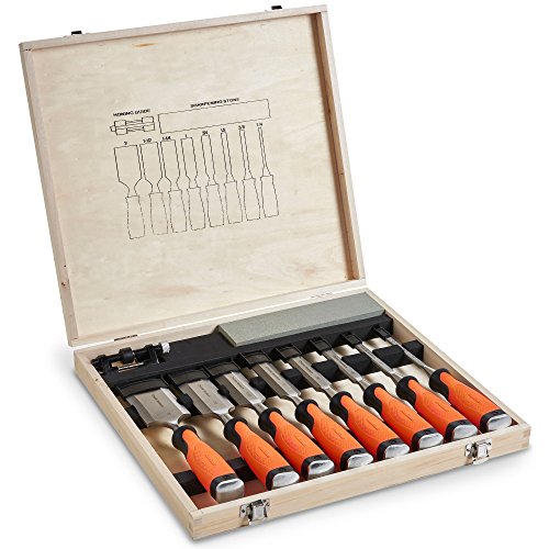 VonHaus 10 pc Premium Craftsman Wood-Chisel Set