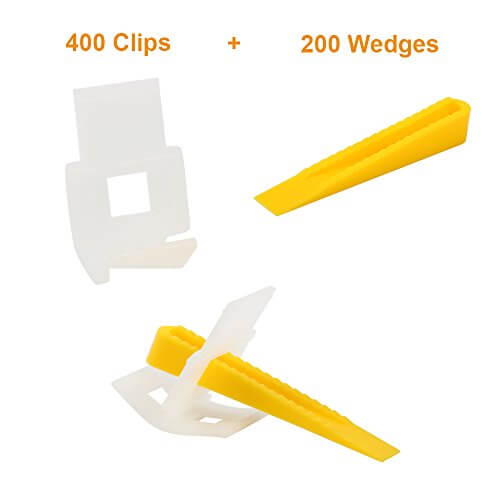 Yaekoo 400 Clips + 200 Wedges Leveling-System for Tiles