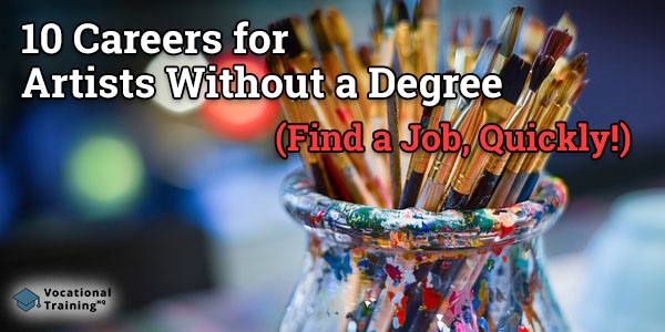 careers for artists without a degree