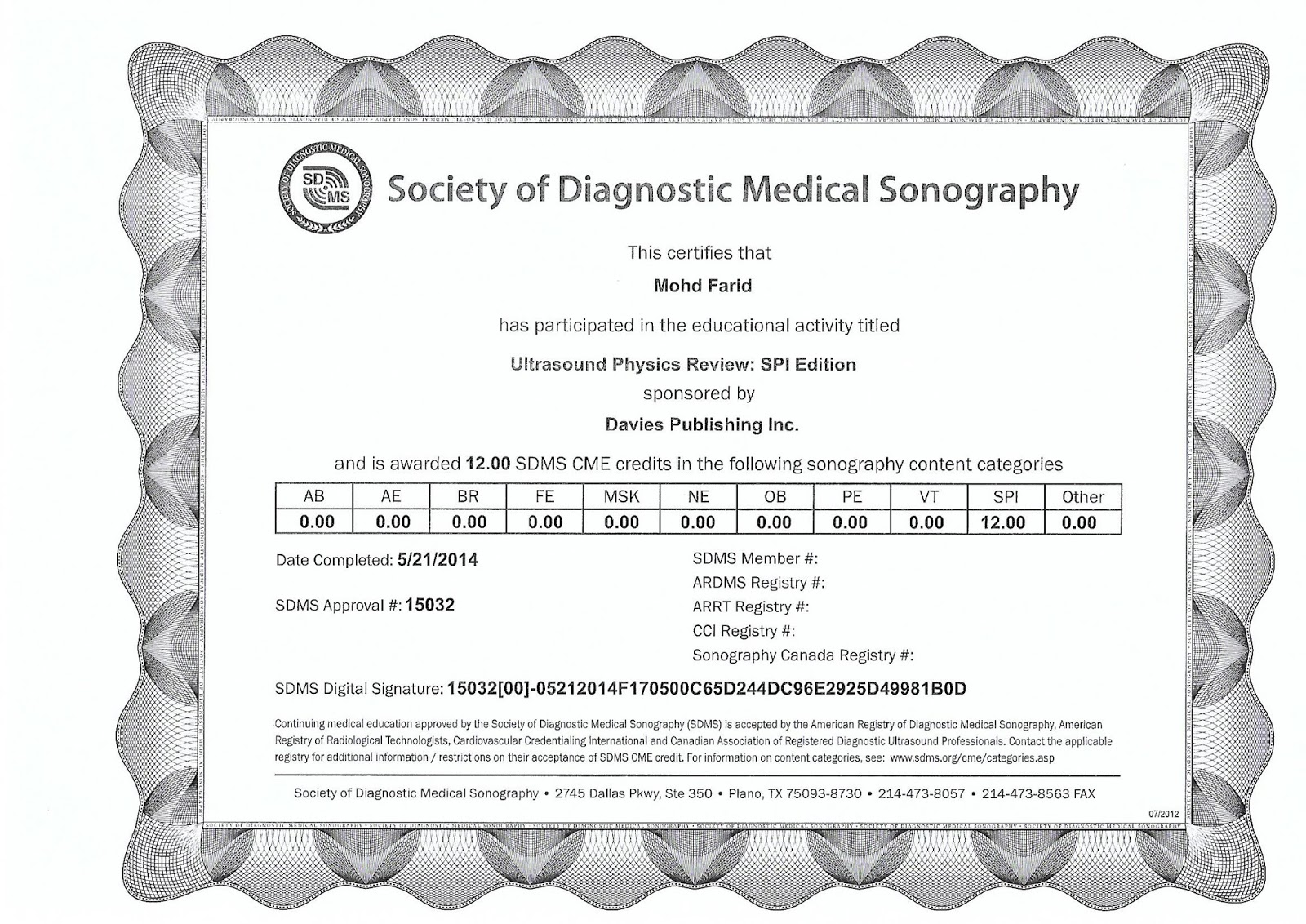 Ultrasound Technician Certificate