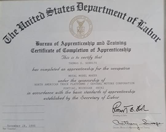 cabinet maker certificate