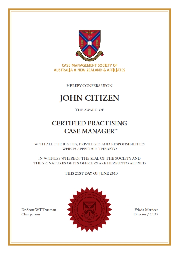 criminal justice case manager certificate