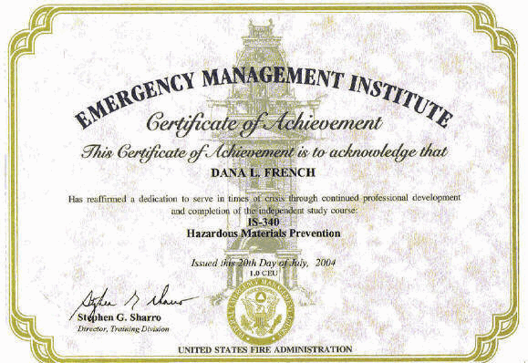 Emergency Management Director Certificate