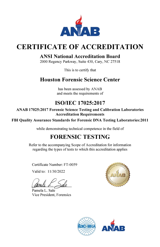 forensic science technician certificate