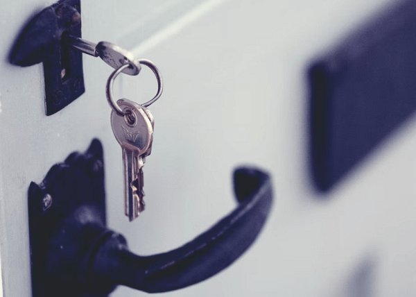 keys in locked door