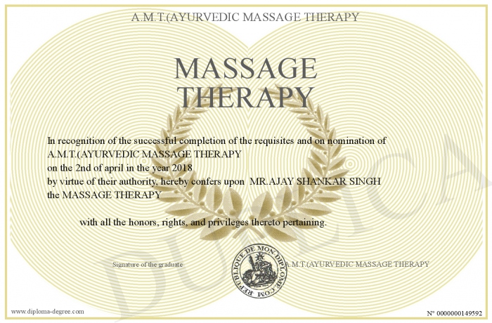 Massage Therapist Certificate