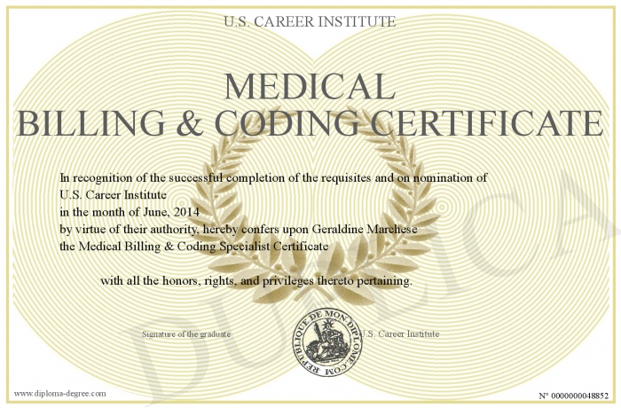 Medical Biller and Coder Certificate