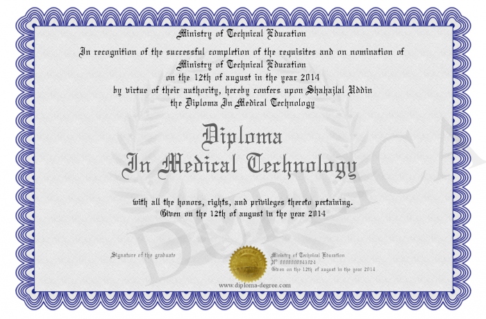 medical technology certification