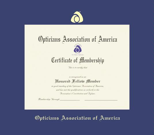 optician certificate
