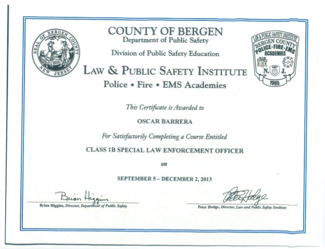 police officer certification
